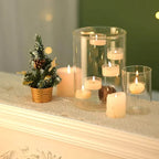 Floating Candle Holder Clear Glass Cylinder