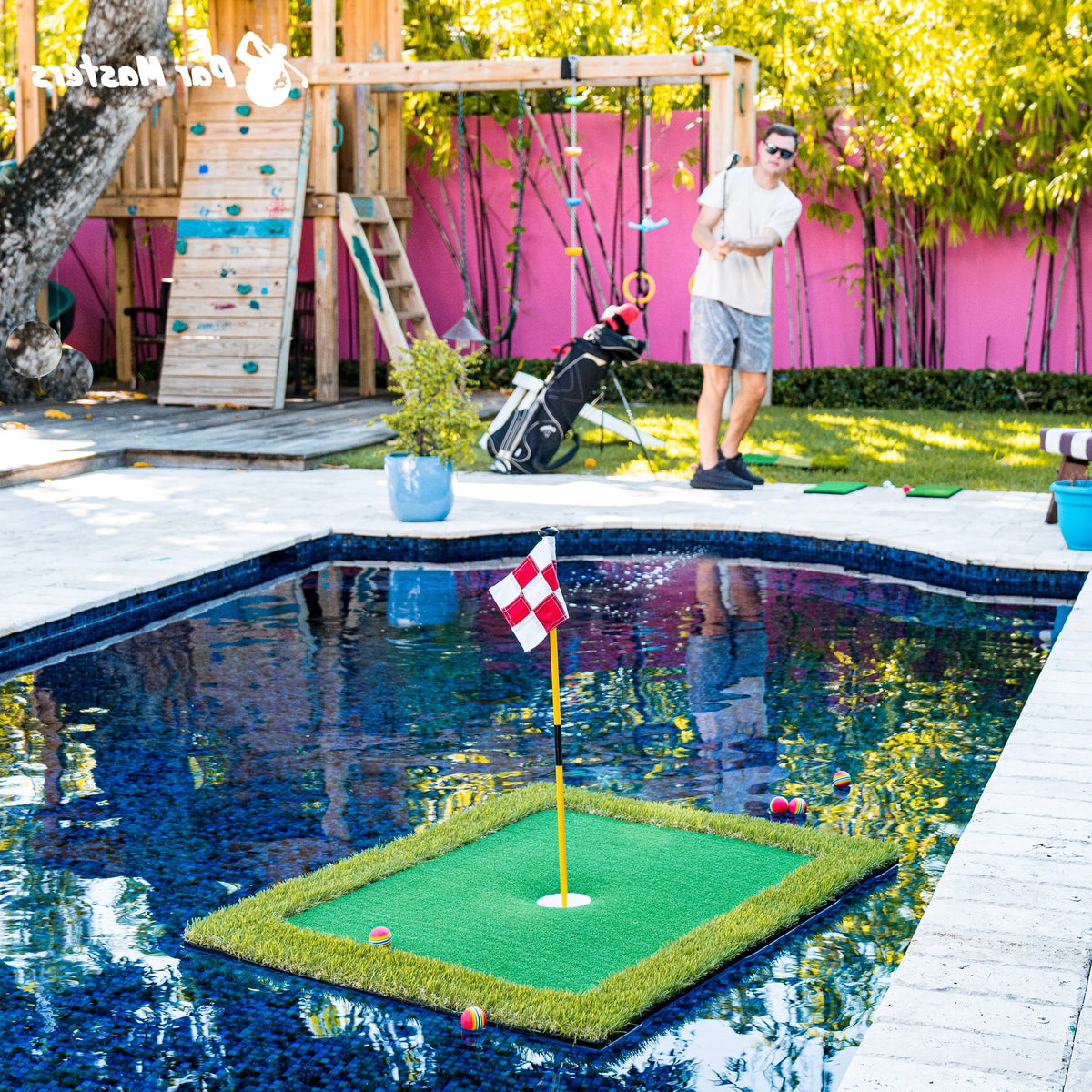 Floating Golf Green Regulation Cup Weather Resistant Turf