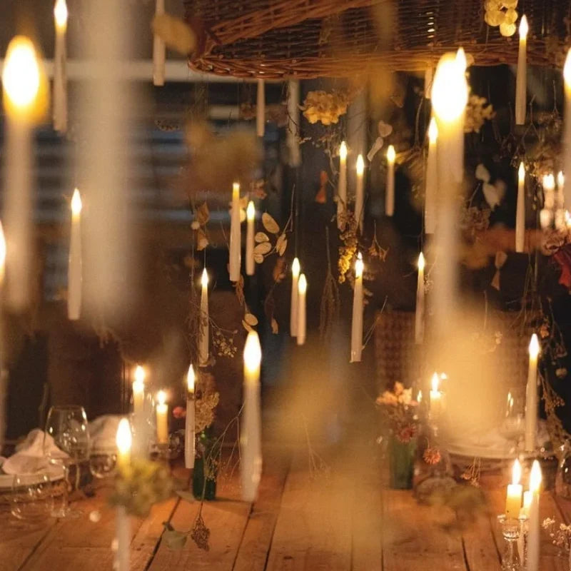 Floating LED Candle Set Flameless Wand Remote
