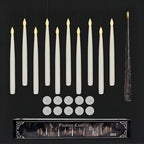 Floating LED Candle Set Flameless Wand Remote