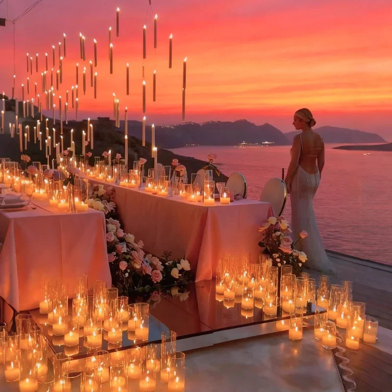 Floating LED Candle Set Flameless Wand Remote