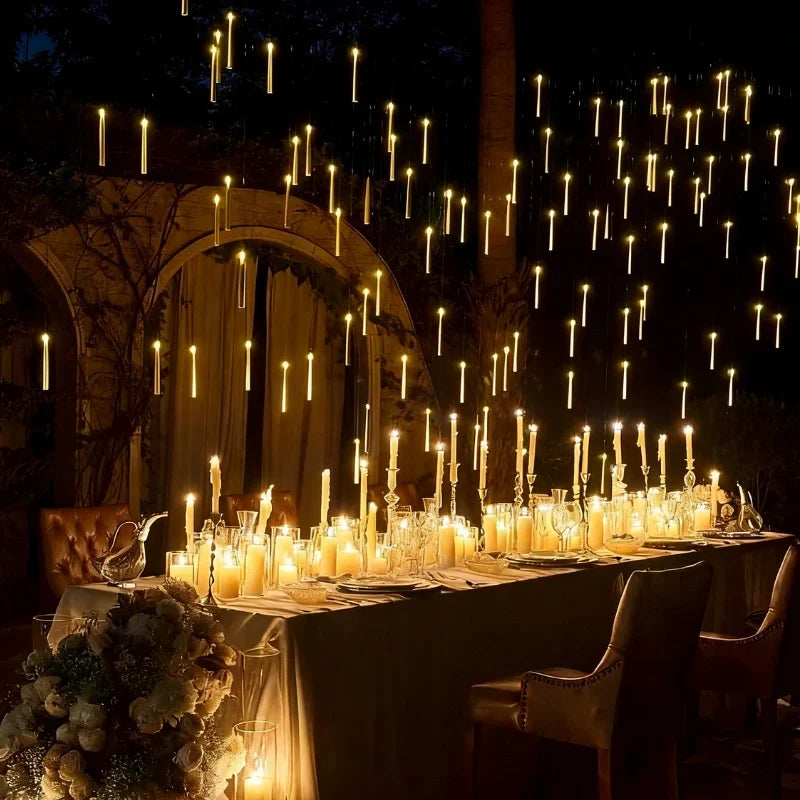 Floating LED Candle Set Flameless Wand Remote