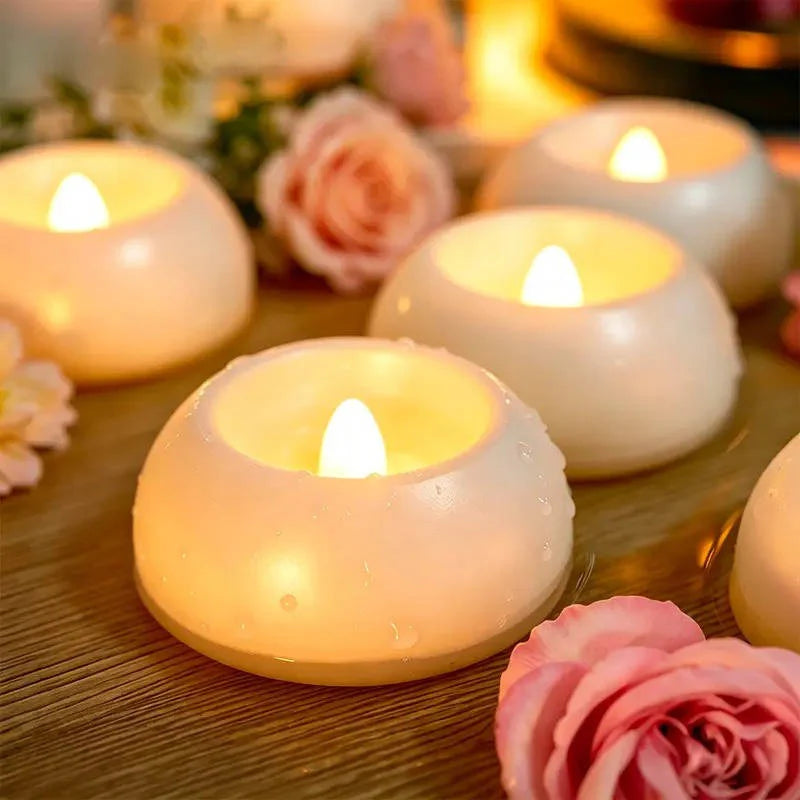 Floating LED Tea Candles Water-Activated Flameless Set of 12