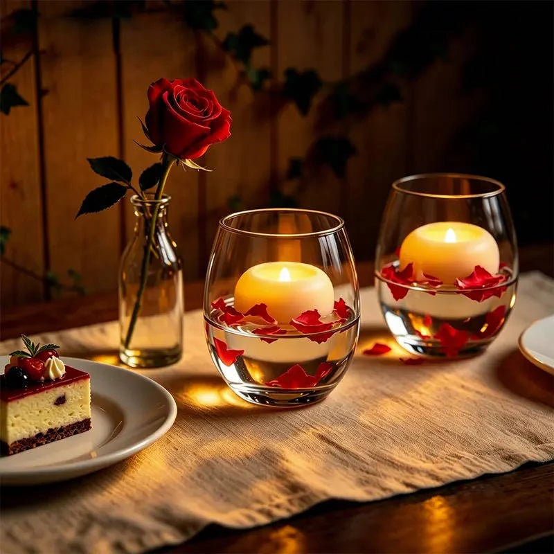Floating LED Tea Candles Water-Activated Flameless Set of 12