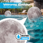 Floating Pool Light Solar Moon Design Weighted Base