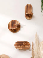Floating Shelf Solid Wood Wall-Mounted Space-Saving