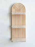 Floating Wall Shelf Boho 3-Tier Natural Wood