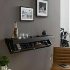 Floating Wall Shelf Hidden Storage Wood