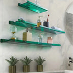 Floating Wall Shelf Industrial Style MDF Easy Installation