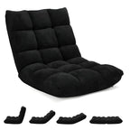 Floor Chair 14 Locking Positions Steel Frame Detachable Cover