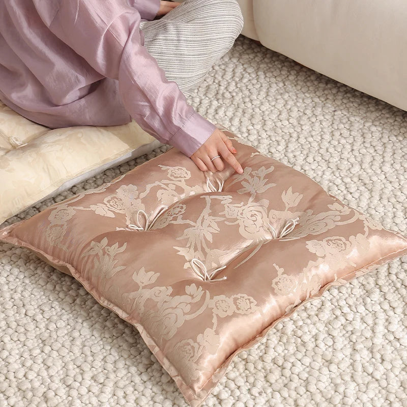 Floor Cushion Quilted Jacquard Softly Padded