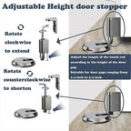 Floor Door Stopper Press-To-Lock Zinc Alloy Child-Safe