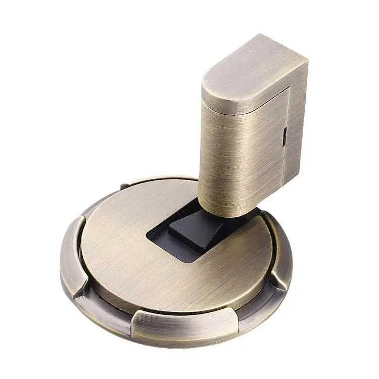 Floor Door Stopper Press-To-Lock Zinc Alloy Child-Safe