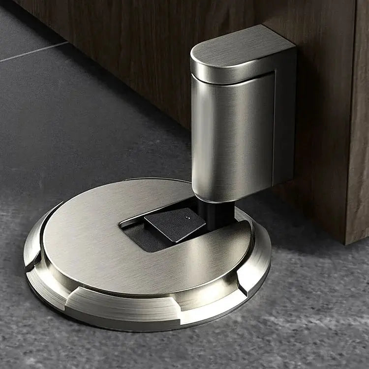 Floor Door Stopper Press-To-Lock Zinc Alloy Child-Safe