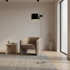Floor Lamp Adjustable Gooseneck Head Metal Body Foot Switch