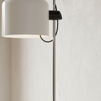 Floor Lamp Adjustable Gooseneck Head Metal Body Foot Switch