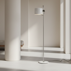 Floor Lamp Adjustable Gooseneck Head Metal Body Foot Switch