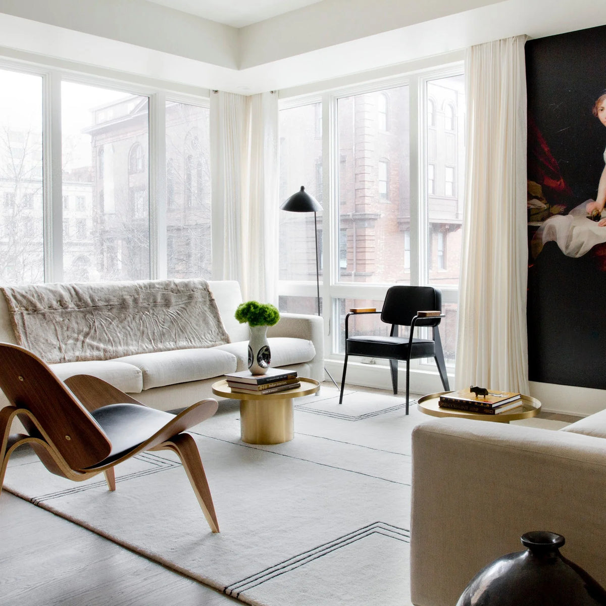 Floor Lamp Adjustable Spotlight Tripod Base