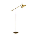 Floor Lamp Adjustable Swivel Arm Gold Metal Dimmable