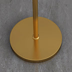 Floor Lamp Adjustable Swivel Arm Gold Metal Dimmable