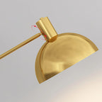 Floor Lamp Adjustable Swivel Arm Gold Metal Dimmable