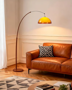 Floor Lamp Arc Adjustable Arm Warm Dome Shade