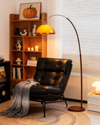 Floor Lamp Arc Adjustable Arm Warm Dome Shade
