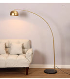 Floor Lamp Arched Metal Adjustable Height & Sturdy Round Base