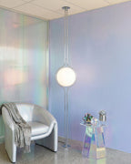 Floor Lamp Chrome Frame Acrylic Globes 3000K Warm Light