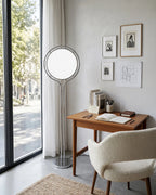 Floor Lamp Chrome Frame Acrylic Globes 3000K Warm Light