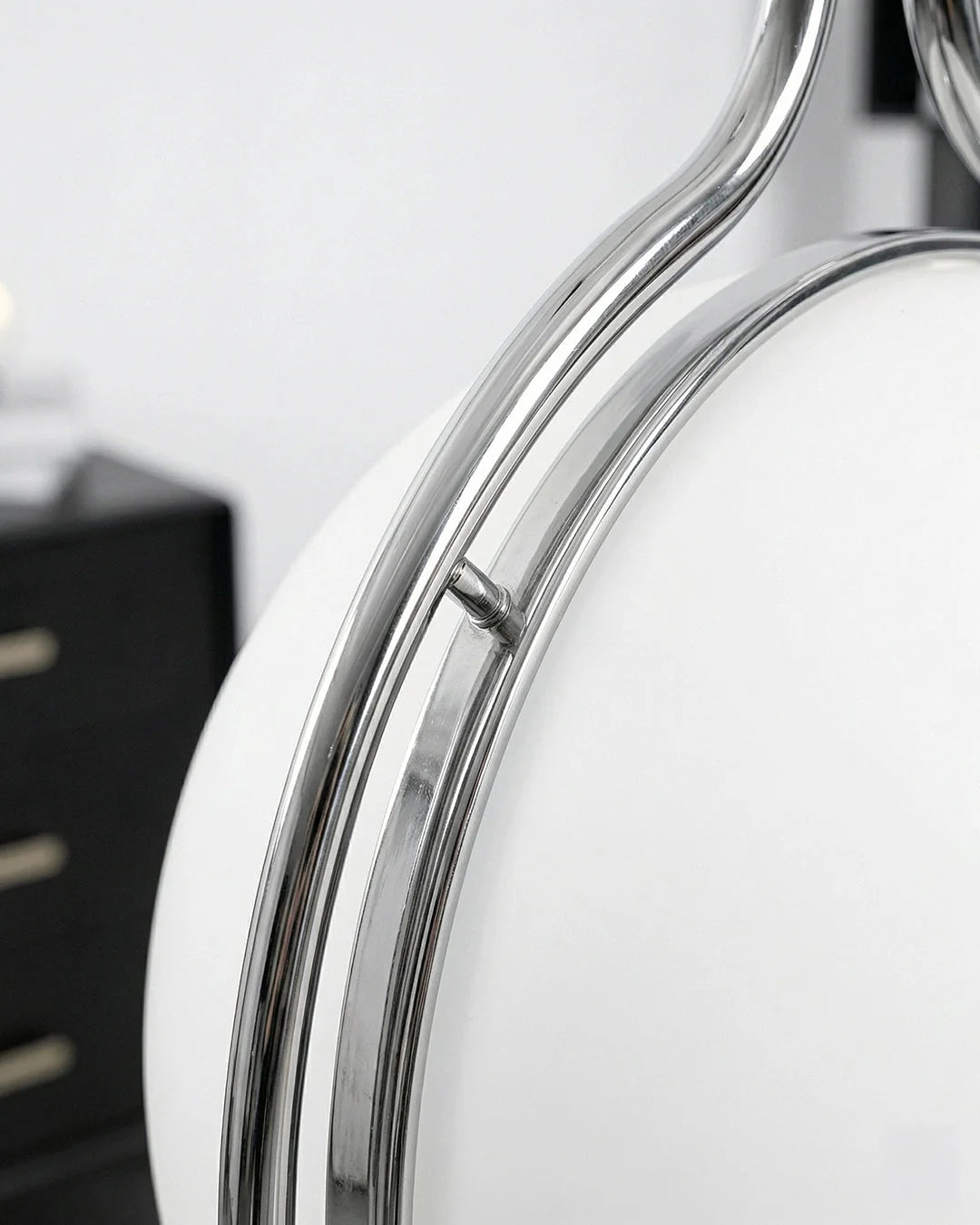 Floor Lamp Chrome Frame Acrylic Globes 3000K Warm Light