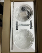 Floor Lamp Chrome Frame Acrylic Globes 3000K Warm Light
