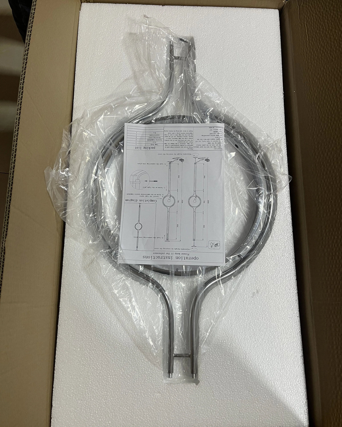 Floor Lamp Chrome Frame Acrylic Globes 3000K Warm Light
