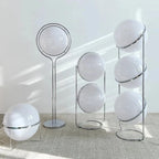 Floor Lamp Chrome Frame Acrylic Globes 3000K Warm Light