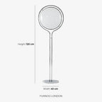 Floor Lamp Chrome Frame Acrylic Globes 3000K Warm Light
