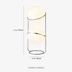 Floor Lamp Chrome Frame Acrylic Globes 3000K Warm Light