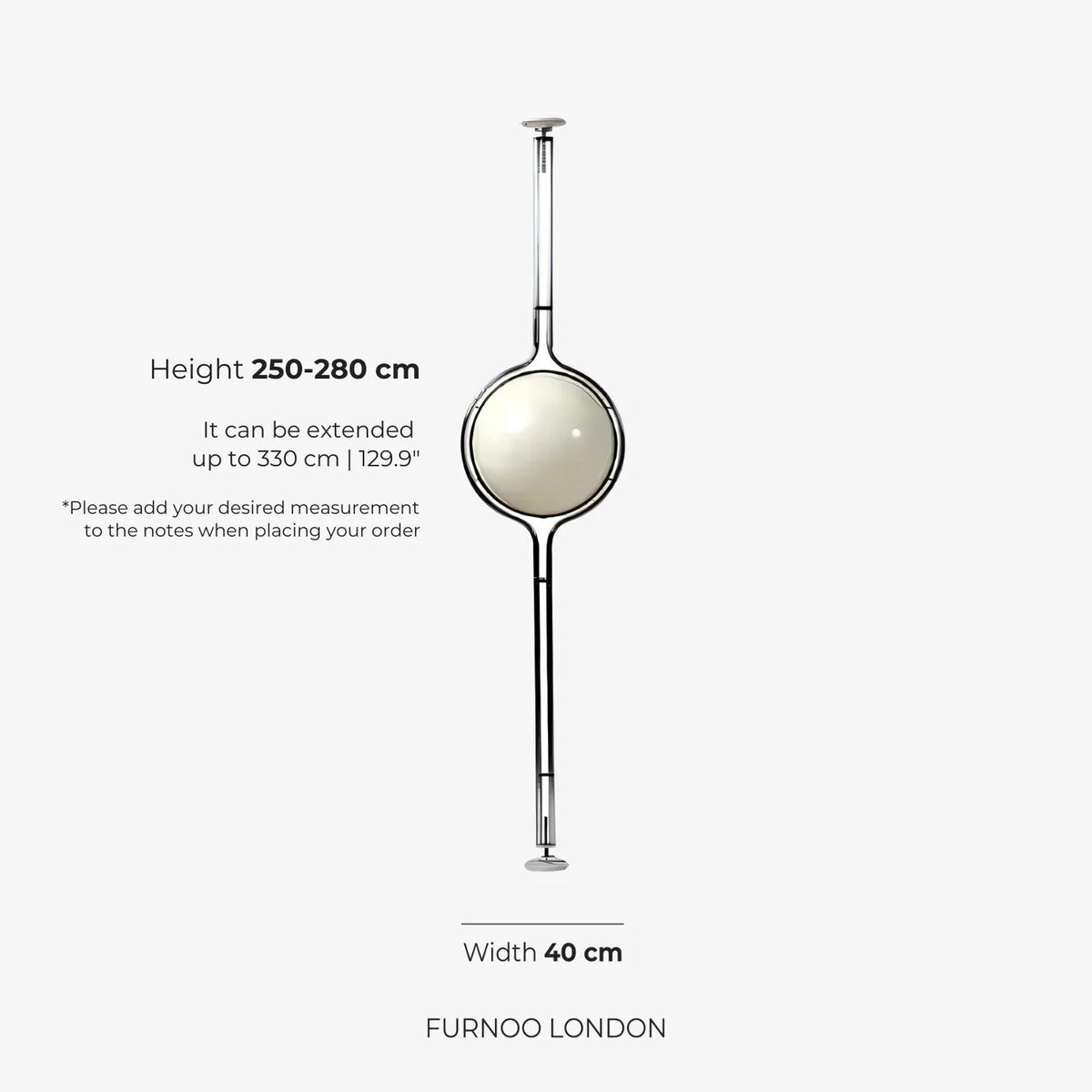 Floor Lamp Chrome Frame Acrylic Globes 3000K Warm Light