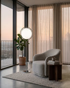 Floor Lamp Chrome Frame Acrylic Globes 3000K Warm Light