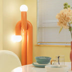 Floor Lamp Double Glass Globes Iron Arch Dimmer Compatible