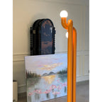 Floor Lamp Double Glass Globes Iron Arch Dimmer Compatible