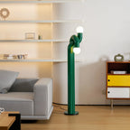 Floor Lamp Double Glass Globes Iron Arch Dimmer Compatible