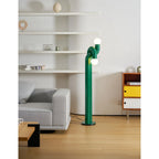 Floor Lamp Double Glass Globes Iron Arch Dimmer Compatible