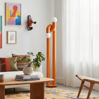 Floor Lamp Double Glass Globes Iron Arch Dimmer Compatible