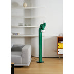 Floor Lamp Double Glass Globes Iron Arch Dimmer Compatible