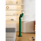 Floor Lamp Double Glass Globes Iron Arch Dimmer Compatible