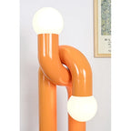 Floor Lamp Double Glass Globes Iron Arch Dimmer Compatible