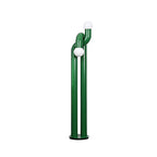 Floor Lamp Double Glass Globes Iron Arch Dimmer Compatible