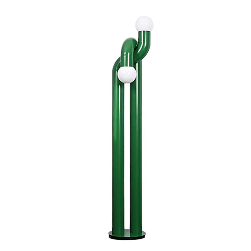 Floor Lamp Double Glass Globes Iron Arch Dimmer Compatible