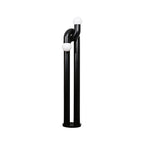 Floor Lamp Double Glass Globes Iron Arch Dimmer Compatible