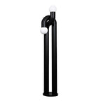 Floor Lamp Double Glass Globes Iron Arch Dimmer Compatible